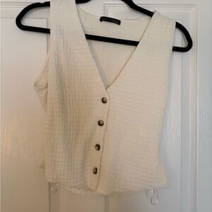 White Button Down Zara Tank (S)